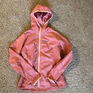 Columbia Dusty Rose Hooded Lightweight Shell Jacket